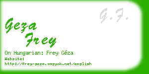 geza frey business card
