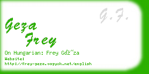 geza frey business card